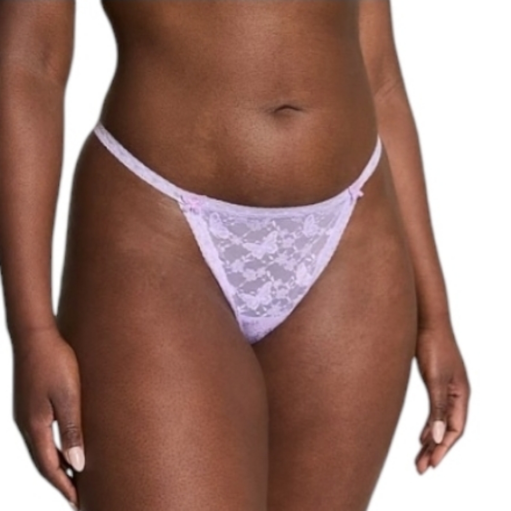 PINK Victoria's Secret Pastel Wink V-String Panty Sz xl - Picture 1 of 4